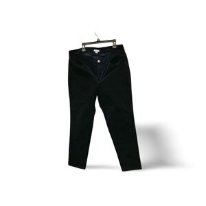 J. Jill Black Corduroy Slim Pants Size 10 Petite Soft Stretch Classic